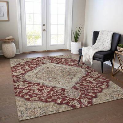Tapis intérieur / extérieur rouge Celia 