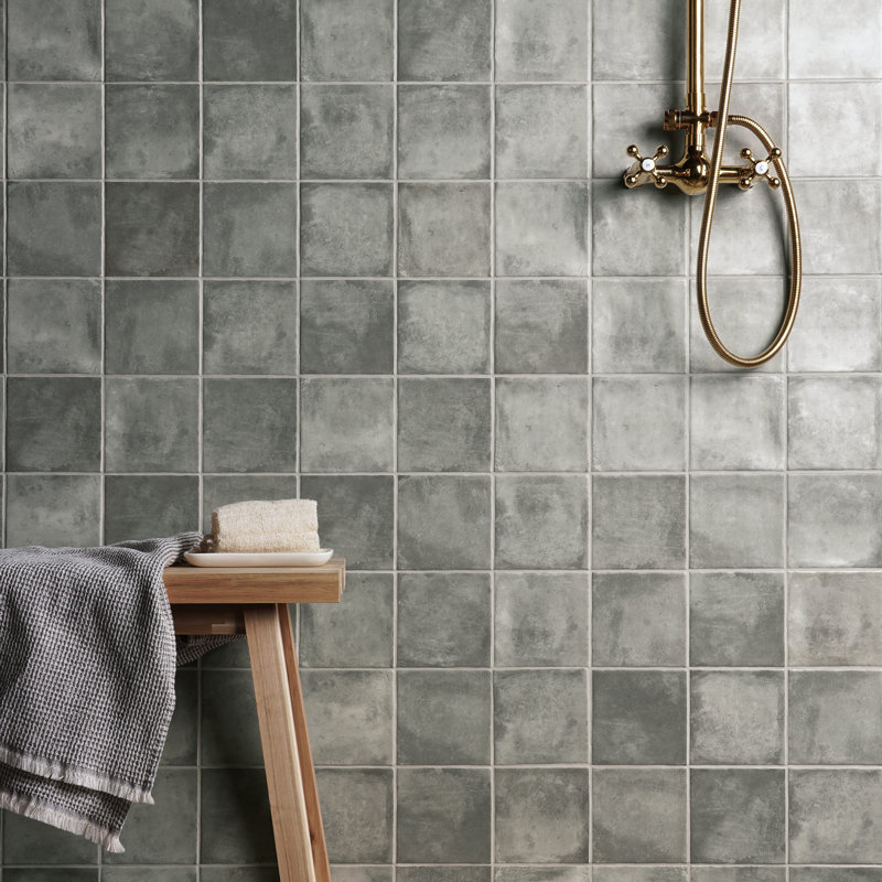 Paula Purroy Antoni 5.11 In. X 5.11 In. Matte Ceramic Wall Tile (6.02 Sq. Ft. / Case), Dove Gray