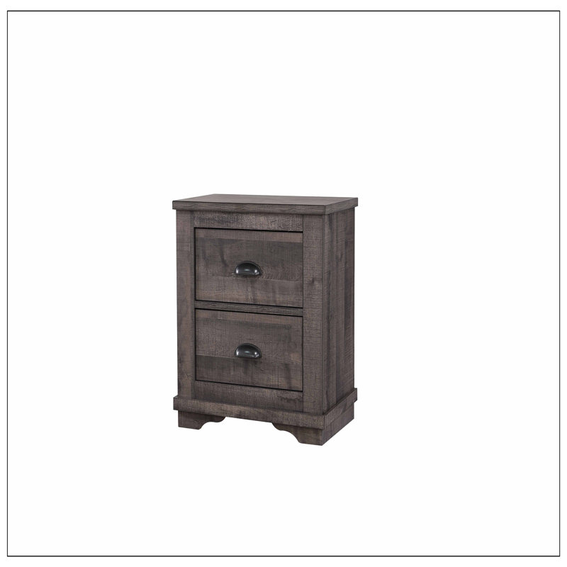 Nightstand For Bedroom, Gray