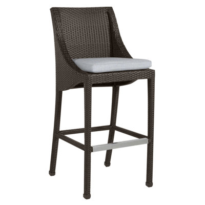 Tabouret de bar extérieur en résine tressée Athena