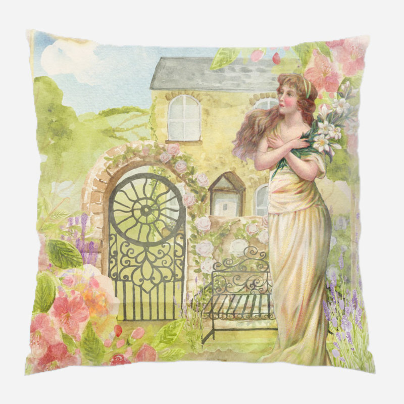 Outdoor Reversible Throw Pillow, Microsuede, Indoor