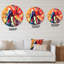 Huile sur toile texturée composition III - horloge murale moderne-59913312