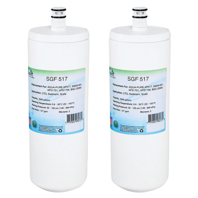 Filtre à eau commercial compatible CFF-517 de Swift Green Filtres pour CFS 517 (paquet de 2)