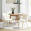 Chaises de salle à manger modernes avec tissu en chenille et pieds en métal d'aspect bois, disponibles en 2 couleurs-115139290