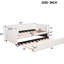 Lit de jour simple beige avec rangement gigogne extensible, ergonomique et empilable