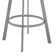 Robinett Swivel Counter or Bar Height Bar Stool with Arms and Footrest in Faux Leather and Metal