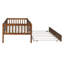 Lit de jour simple en bois avec couchette et garde-corps, style noyer alléchant-1592538242-1592538245