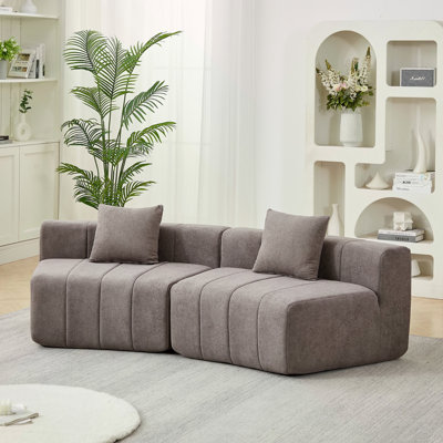 Canapé modulaire courbé Chenille