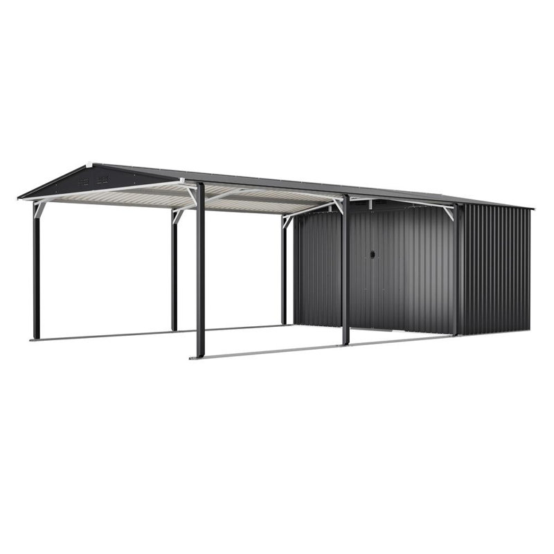 Structure de rangement moderne pour abri d'auto