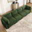 Canapé modulaire en chenille 4 pièces à détails froncés, mousse haute densité, coussins de dossier en forme de L, assemblage facile, pour le salon, la chambre à coucher-852890446-852890447