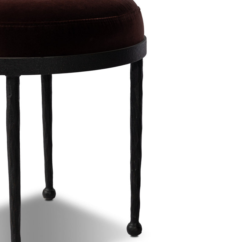 Corinne Accent Stool, Surrey Plum Cotton Blend