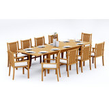 Cahyo Outdoor - Piece Teak Dining Set