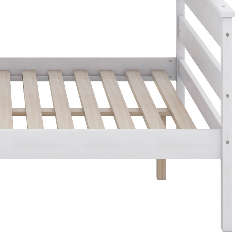 Lit simple superposé simple au-dessus de grand lit en bois avec échelle, conception détachable, cadre de lit superposé, peut être séparé en 2 lits plateforme