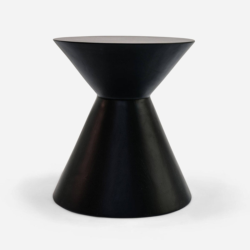 Solid Wood End Table, Charcoal 