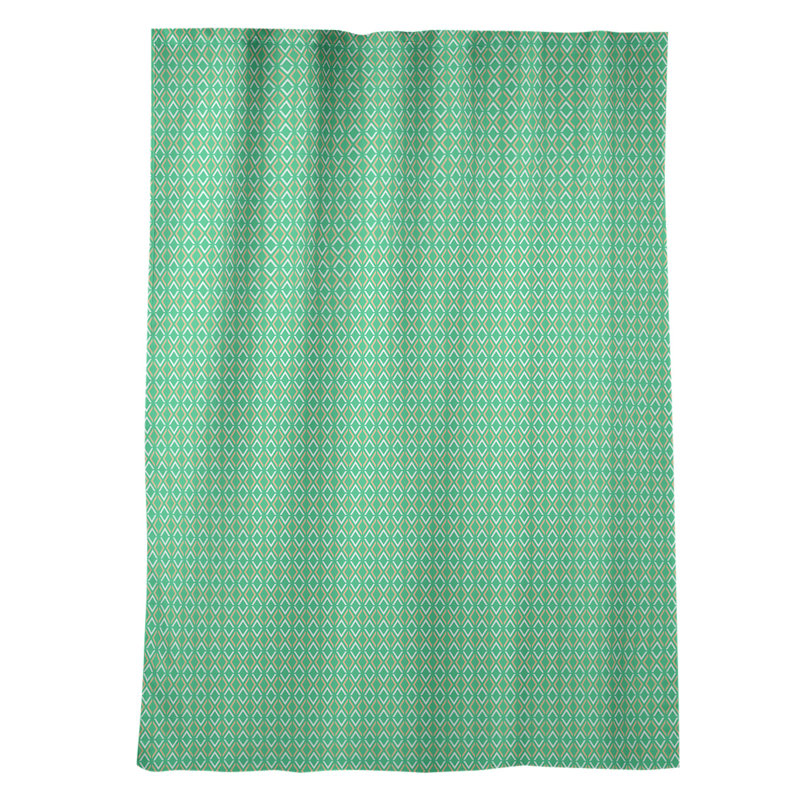 Panneau de rideau simple occultant et isolant avec passe-tringle arrow diamants Avicia, Vert / orange