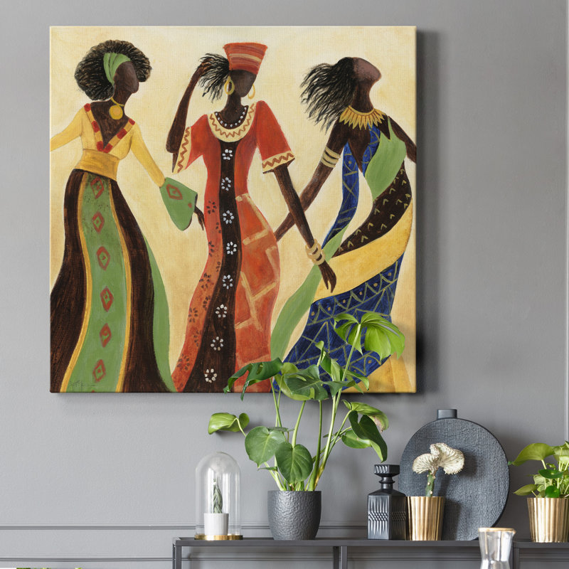 Les femmes de Marrakech II - impression sur toile tendue, H 40 po x l 40 po x P 1 po