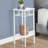 Accent Table, Side, End, Plant Stand, Square, Living Room, Bedroom, Metal, Laminate-1223620437