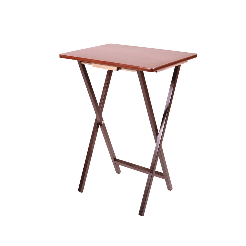 Ensemble de 4 tables pliantes Cherye, Brun