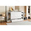 Lit escamotable simple avec tablettes de chevet et garde-robe