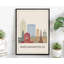 Illustration d'Indianapolis, villes américaines, impression sans cadre, affiche de l'Indiana State-448830996