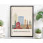 Illustration d'Indianapolis, villes américaines, impression sans cadre, affiche de l'Indiana State-448831006