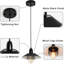 Luminaire suspendu - Métal noir mat pour îlot de cuisine, salle à manger, chambre à coucher, salon, source de lumière E26 à intensité variable avec lampe à hauteur réglable