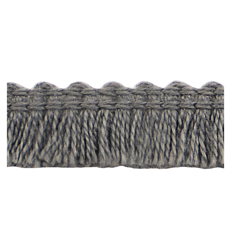 Tissu Landon A à franges brossées, Gris charbon