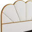 Structure de lit plateforme avec rangement, lit tapissier en sherpa avec tête de lit coquille festonnée-58529883