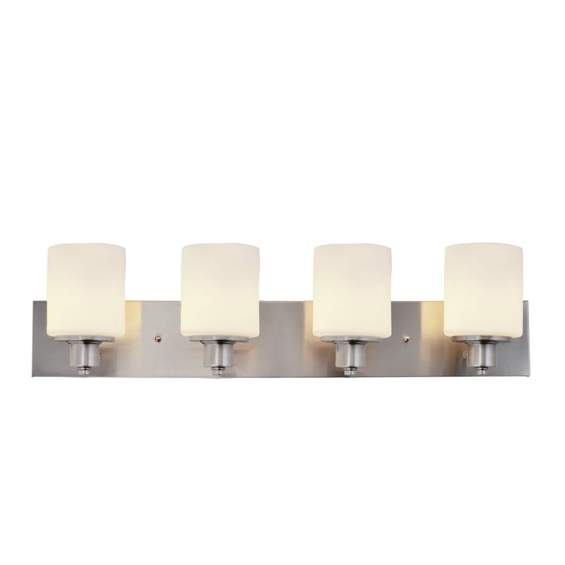 Éclairage pour meuble-lavabo à intensité variable Dane, Nickel satiné, 4
