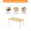 Table de jardin en aluminium pour 8 personnes avec trou pour parasol de 5,6 cm, résistante aux intempéries, idéale pour terrasse, jardin, véranda ou pelouse. Finition de bois d'érable.-1313852334-1313852335
