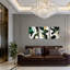 Ensemble de 3 toiles murales abstraites non encadrées or vert 16 po x 24 po