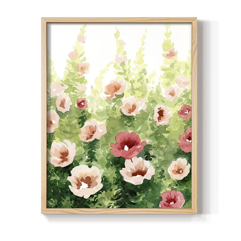 Sunlit Flora II, reproduction encadrée - bois massif, H 15 po x l 12 po