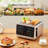 4-Slice Toaster with Touch Controls, 6 Browning & Bread Settings, Extra-Wide Slots for Bagels & Muffins, Removable Crumb Tray, Space-Saving Design