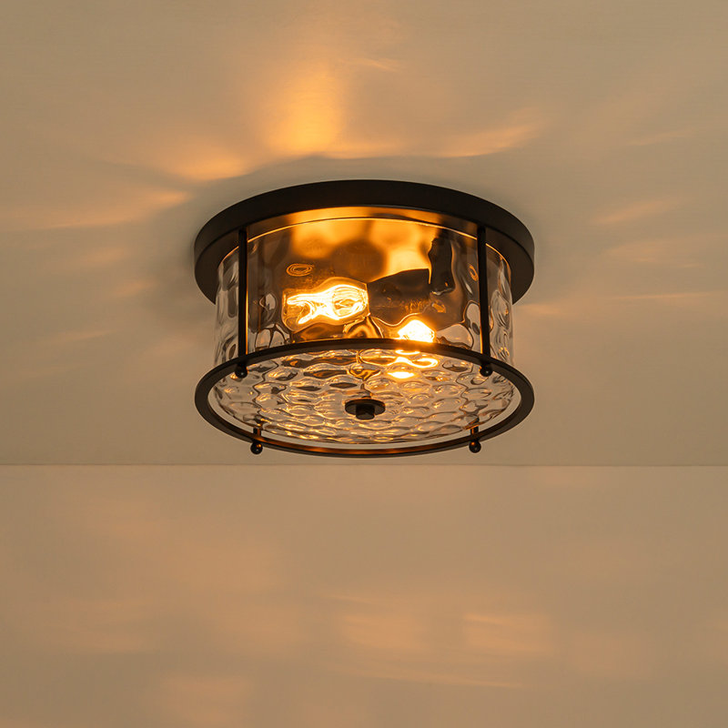 Plafonnier cylindrique encastré 2 lumières