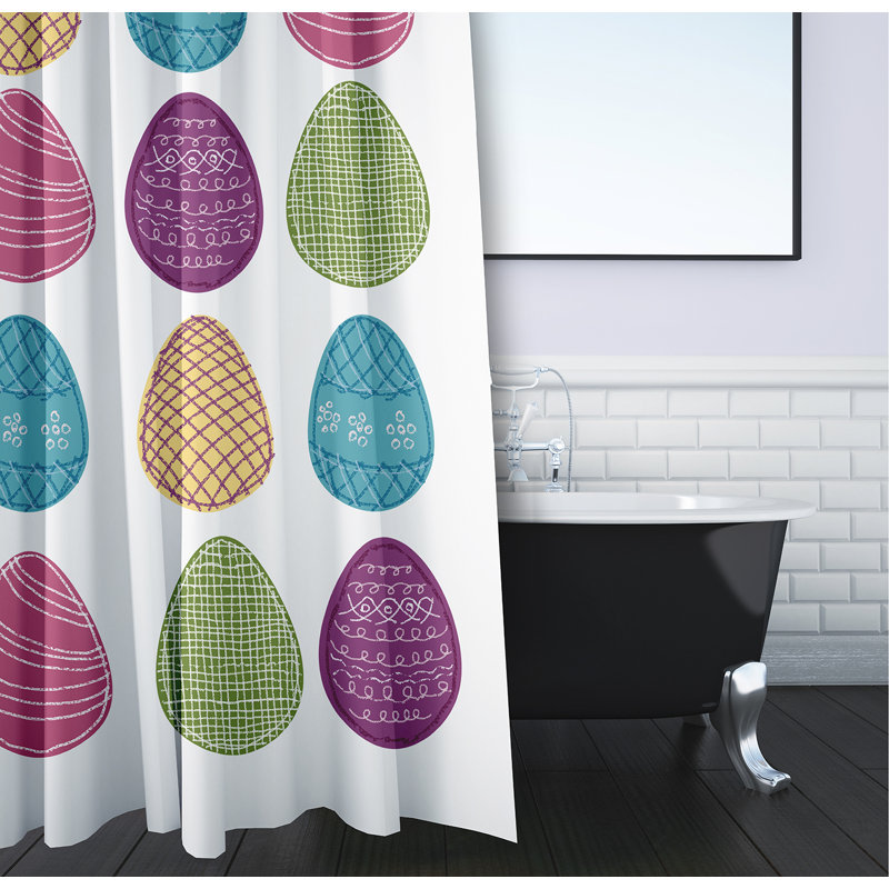Rideau de douche Funky Junky, Blanc