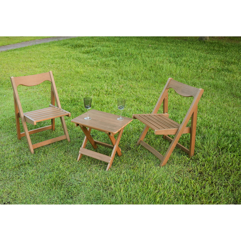Hips Material Patio Bistro With 2 Chairs And Rectangular Table, Finish For Balcony Outdoor Comprised Of Use