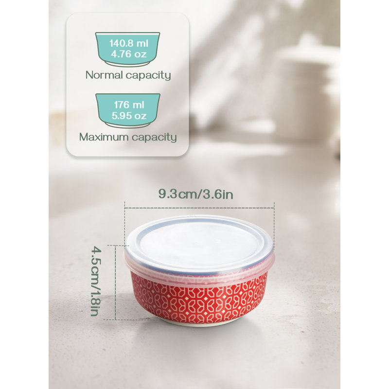  4-Oz Covered Dip Bowls (6-Piece Set)