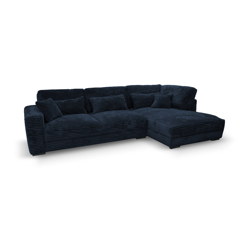 Nahkita 4 Seater Corner Sofa , Right Hand Facing, Blue