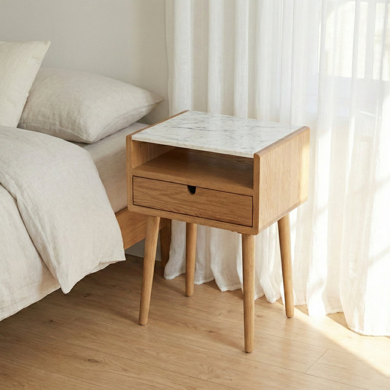 Nomi Bedside Table, Oak