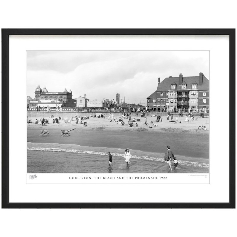 Gorleston, The Beach And The Promenade 1922 by Francis Frith - Single Picture Frame Print, 45cm H x 60cm W x 2.3cm D