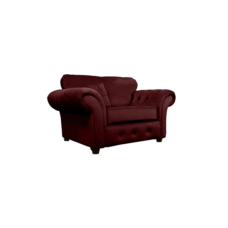 Lila Velvet Chesterfield Chair, Purple