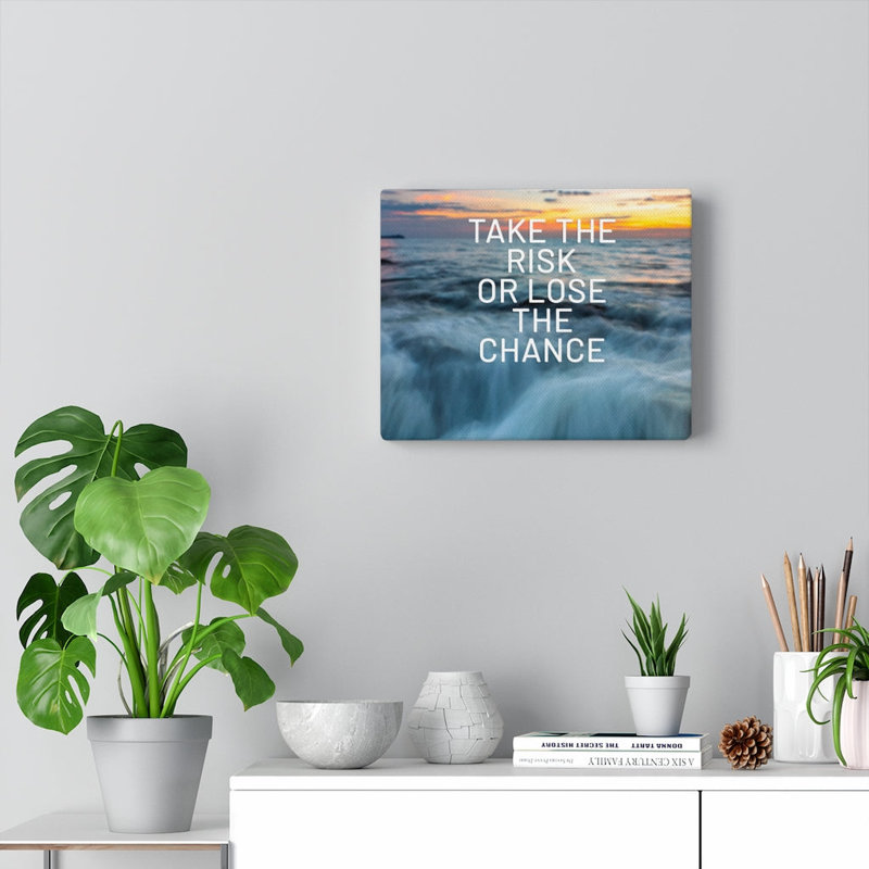 Take The Risk - Wrapped Canvas Print, 28cm H x 36cm W