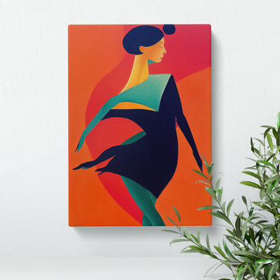 XC1022-1762X Dancer Woman In Abstract No.4 - Wrapped Canvas Print