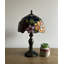 Mini-lampe de table Markar Tiffany rouge orange bleu vitrail fleurs roses ampoule DEL incluse l 8 po x P 8 po x H 15 pi
