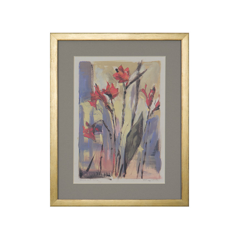 Lilas et feu par Daughdrill - peinture encadrée