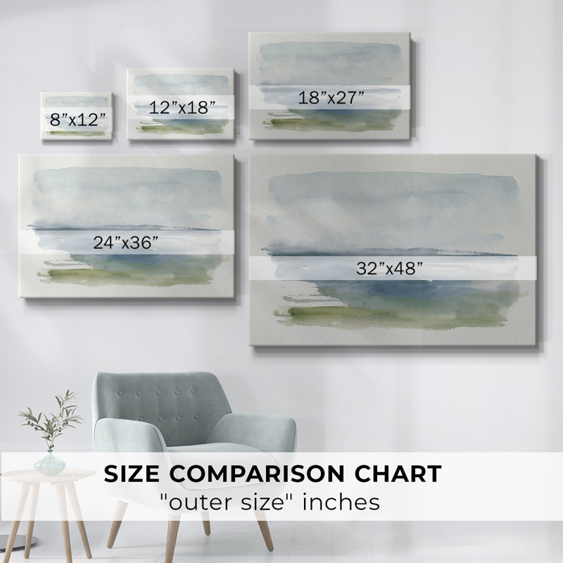 Coastline Splash IV-Gallery Wrapped Canvas, 18" H x 27" W