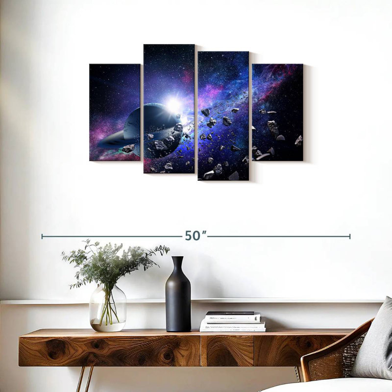 Oberle Asteroids In Space, 22" H x 36" W