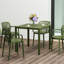 Table de salle à manger d'extérieur carrée 31,5 "avec structure en métal Jackqueline-111463082