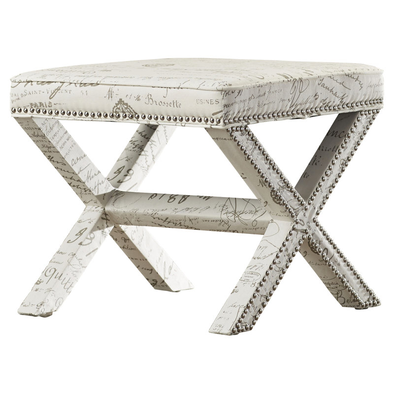 Dangela Upholstered Ottoman, Eggshell