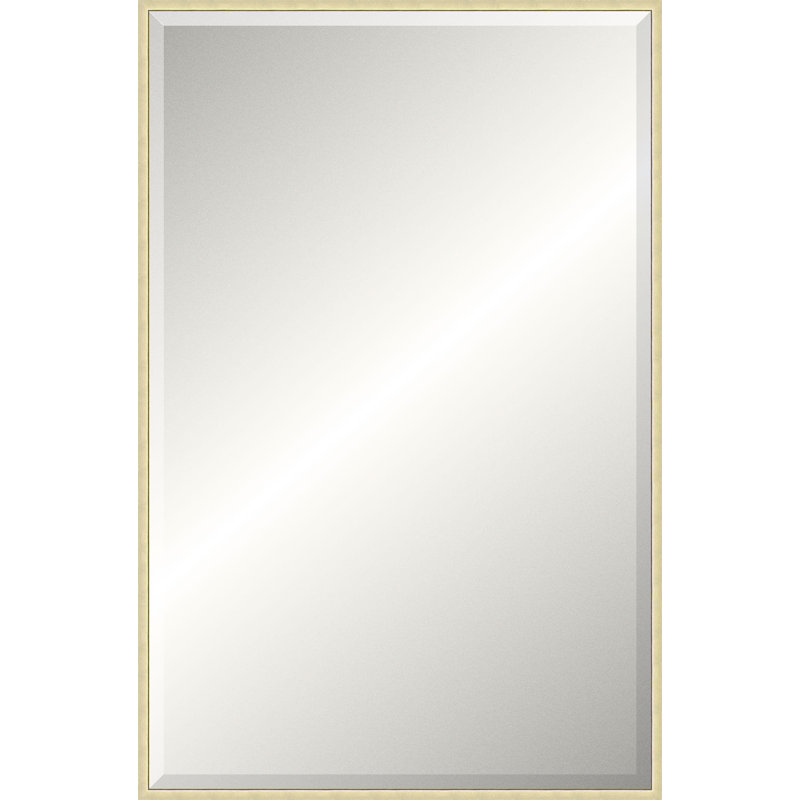 Floater 2 Solid Wood Beveled Mirror, Matte Black, Rectangle, 49.25" x 37.25"